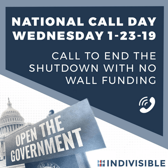 Action Item: End the Shutdown: Wednesday January&nbsp;23